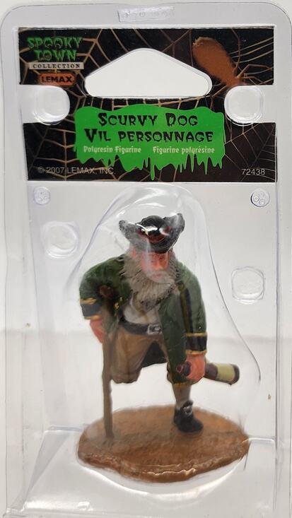 Lemax Other - 2007 Lemax Spooky Town Scurvy Dog 72438 Halloween Pirate Retired 2015 NIP